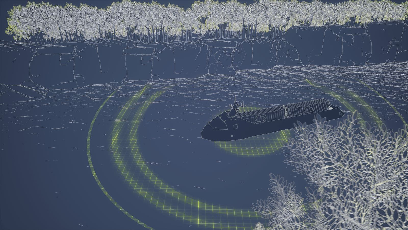 Vigilant FLS and SPRINT-Nav provide the situational awareness and navigation accuracy required by autonomous uncrewed surface vessels operating in GNSS denied environments.
